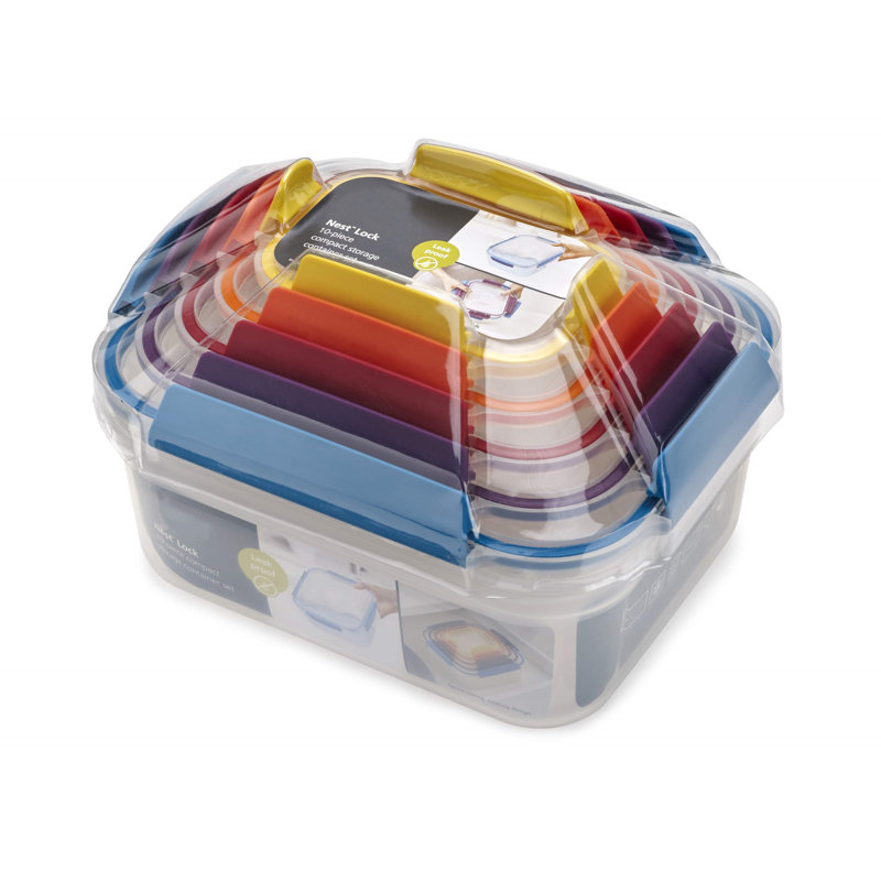 Multicolor BPA-Free Plastic Nesting Food Storage Container Set