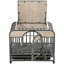 Caisse pour chien robuste de 46 po de style meuble avec des plateaux et des roues amovibles pour les chiens souffrant d'anxiété élevée