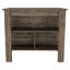 Delos Kitchen Island, Four Legs, Three Shelves, Dark Brown