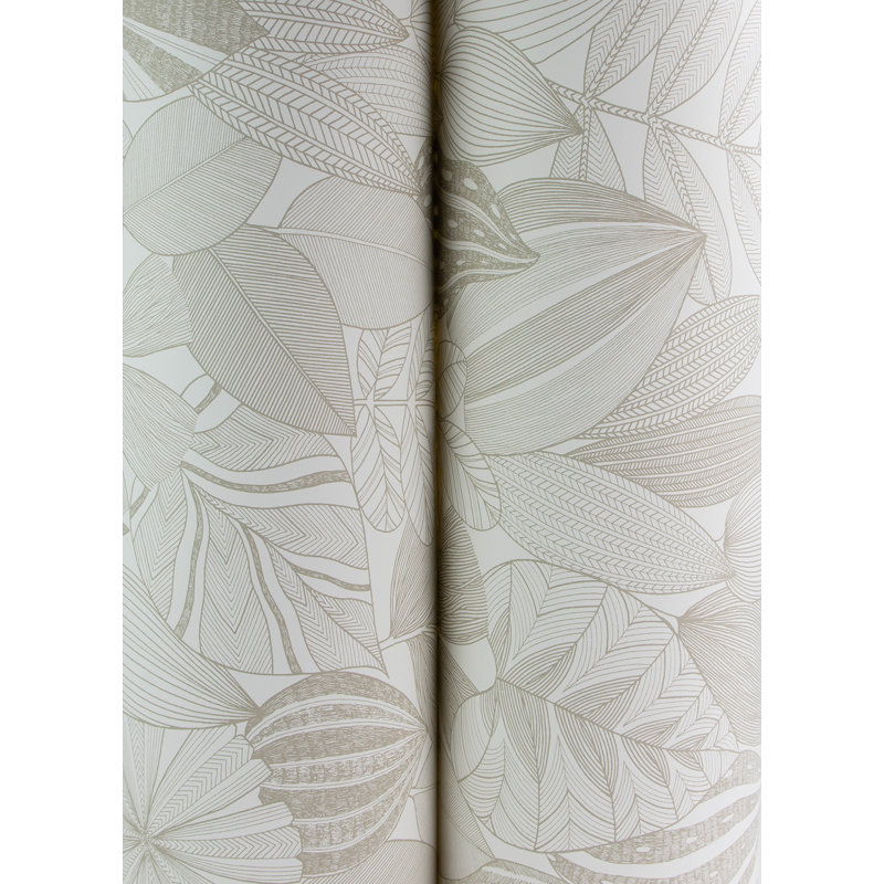 Mathias Green Botanical Wallpaper, Tan