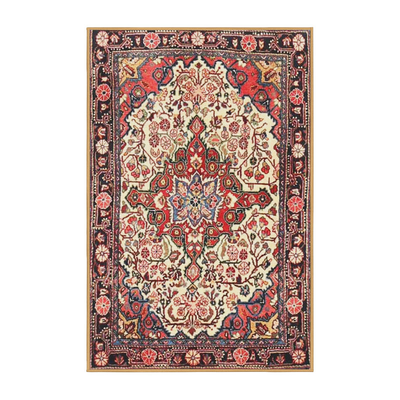 Tapis oriental rouge / brun / beige, Rectangle 5 pi x 8 pi