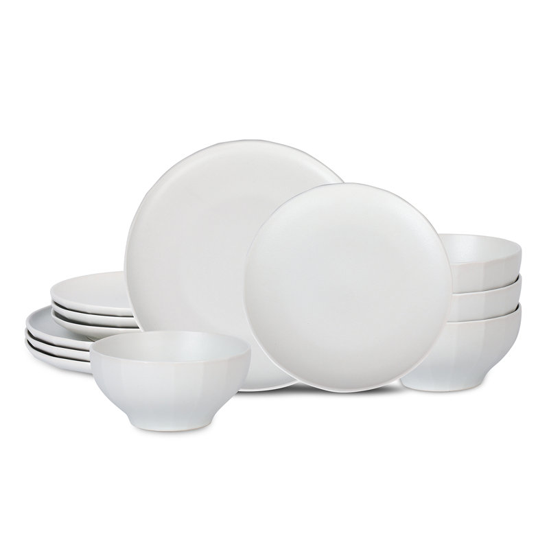 Stone Lain Rio 12-Piece Dinnerware Set Stoneware, Beige