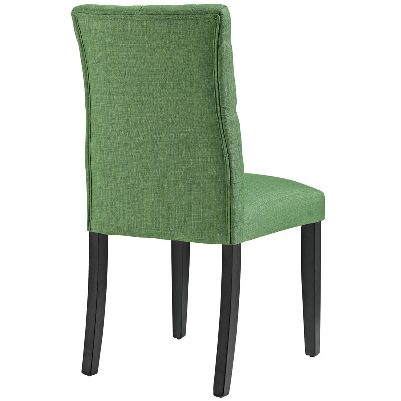 Modway Duchess Button Tufted Fabric Dining Chair, Kelly Green