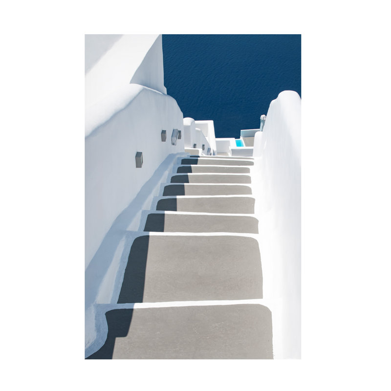 «Linda Wride Steps To Pool And Sea», art sur toile, H 19 po x l 12 po x P 2 po