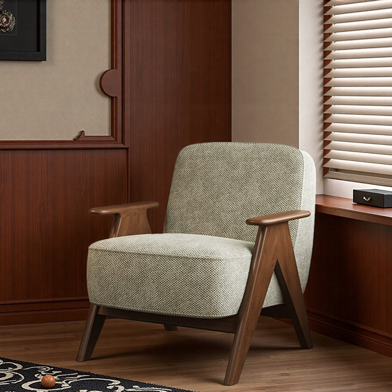 Fauteuil de loisirs rétro pour se détendre., Beige