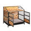 Cage pour chien avec rangement en métal et portes doubles-1993770774