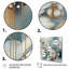 Marbre doré bleu, motif floral IV - impression-659277876-659277865
