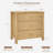 3-Drawer Chest, 26.5" Wide Natural Nightstand / End Table, Wood Dresser For Bedroom