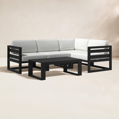 Smith 5 Piece Sectional Seating Group with Sunbrella Cushions