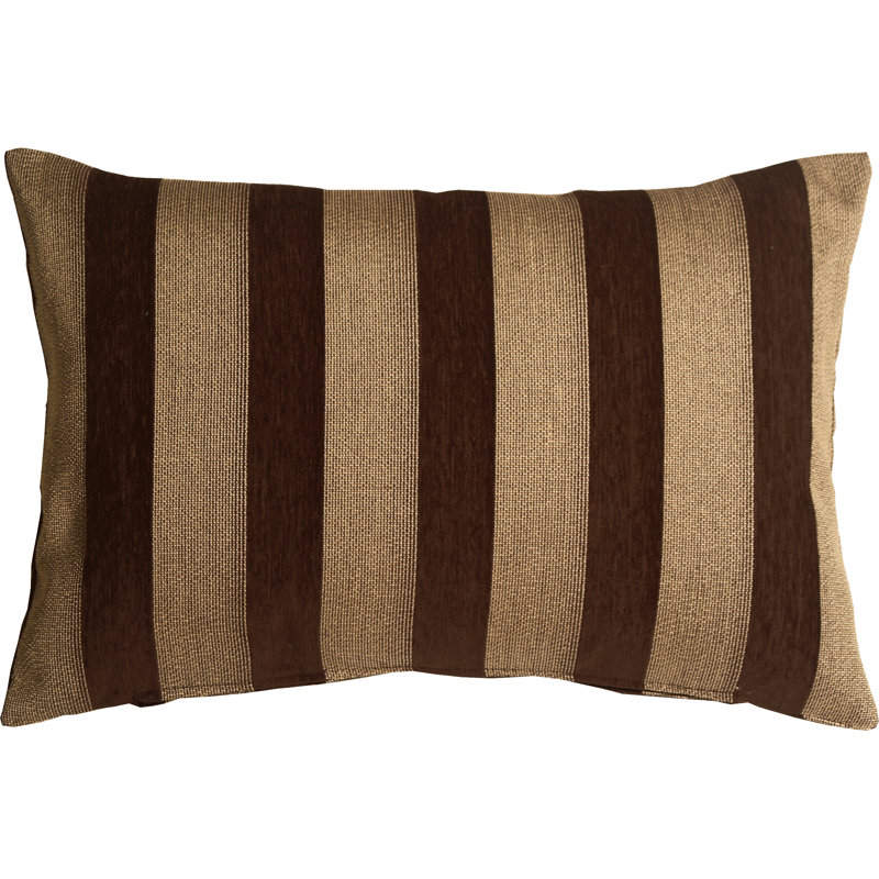 Brackendale Striped Reversible Throw Pillow, Brown