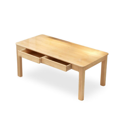 Bureau rectangulaire en bois massif Burlywood