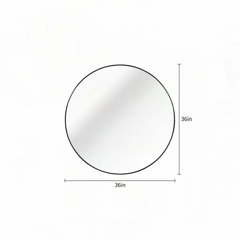 Miroir de salle de bain 39 po, Noir, 36 po x 36 po