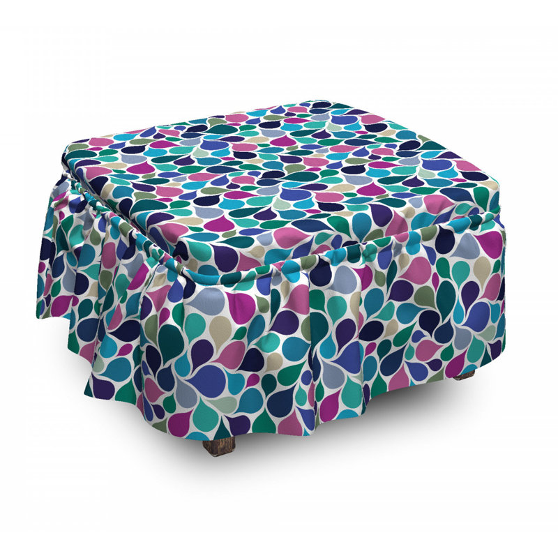 Housse pour repose-pieds raindrops