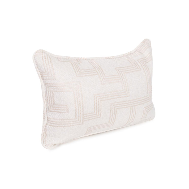 Indoor/Outdoor Pillow Syros Fog, Natural Striped, 14"H x 22"W, Rectangular
