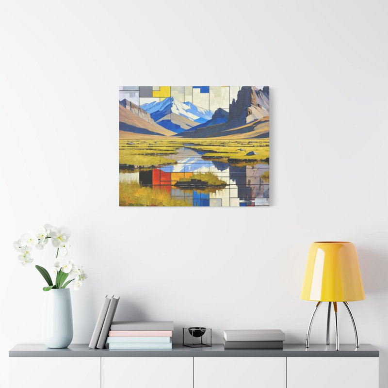 «Tall Tundra Stretch», impression géométrique sur toile, H 24 po x l 30 po