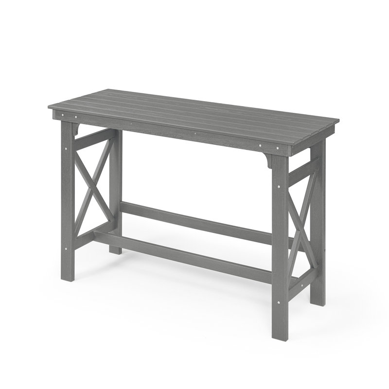 HDPE Outdoor Bar Table, 41" Rectangular Patio Bar Tables, Outdoor Counter Height Table Adirondack Patio Bar Height Table, HDPE Outside Pub Tables for Outside, Balcony, Deck, Poolside