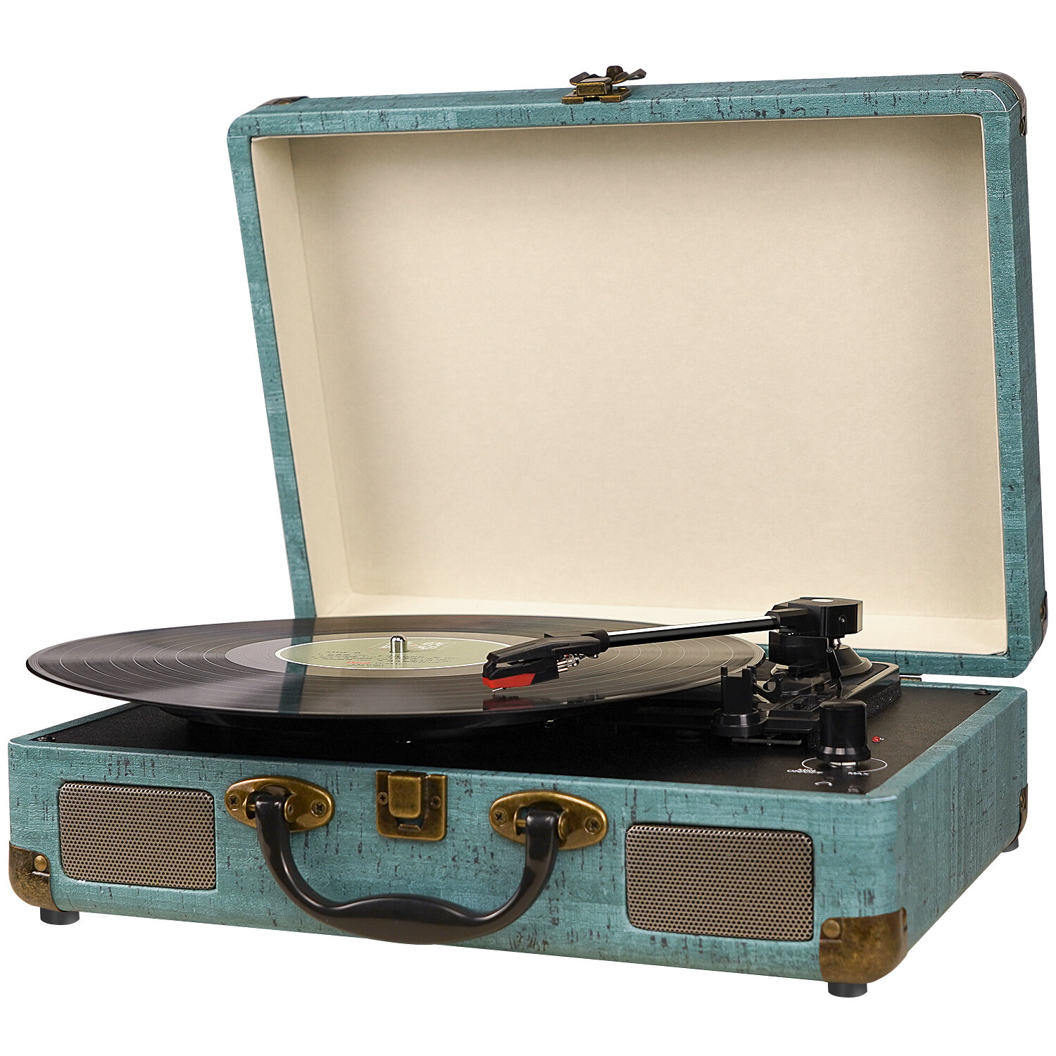 Portable 3 - Speed Turntable Decorative Record Player with Bluetooth