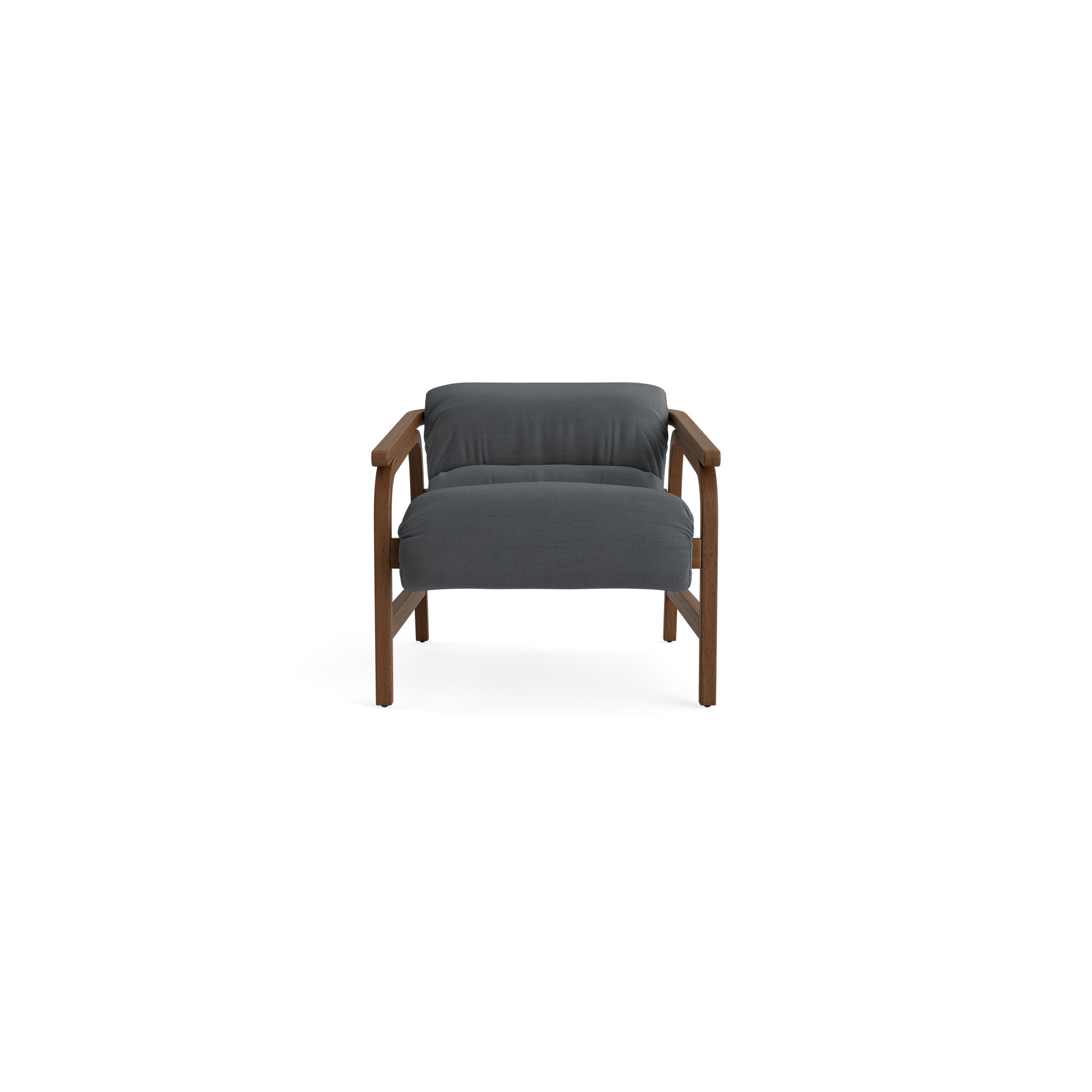 Cellire Chair, Walnut/Medium Brown Wood, Charcoal Polyester