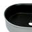 20" x 14" Textured Oval Vessel Sink – White Diamond Pattern Exterior with Black Interior
