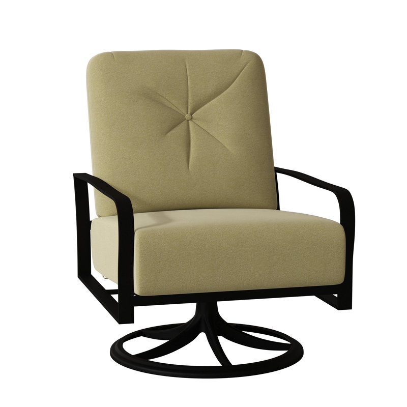 Fremont Outdoor Rocker Chair, Textured Black, Canvas Bird's Eye Sunbrella® Canvas