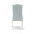 3 Piece Dining Table Set for Small Spaces Contains a Square Dining Room Table and 2 Baby Blue Linen Fabric Upholstered Chairs, Linen White-711947421-711947420