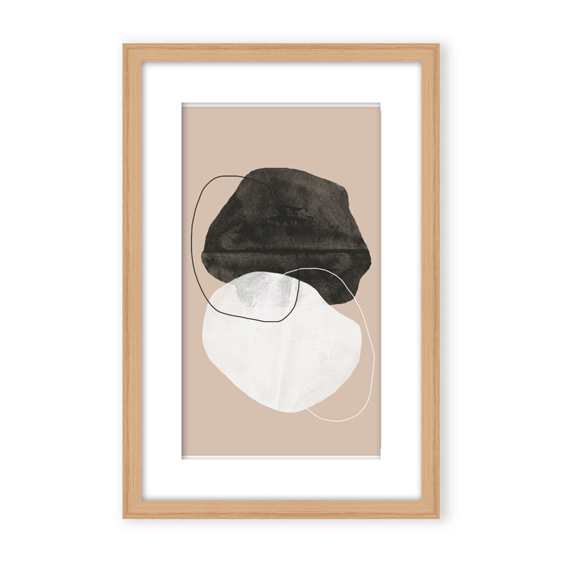 Cosmic Abstract by The Miuus Studio - Picture Frame Painting on Paper, 24" H x 16" W x 1.125" D, Black, Framed Matted Print