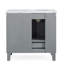 Meuble-lavabo simple 36 po en marbre de Carrare