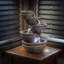Outdoor Cascade Fountain with Lights