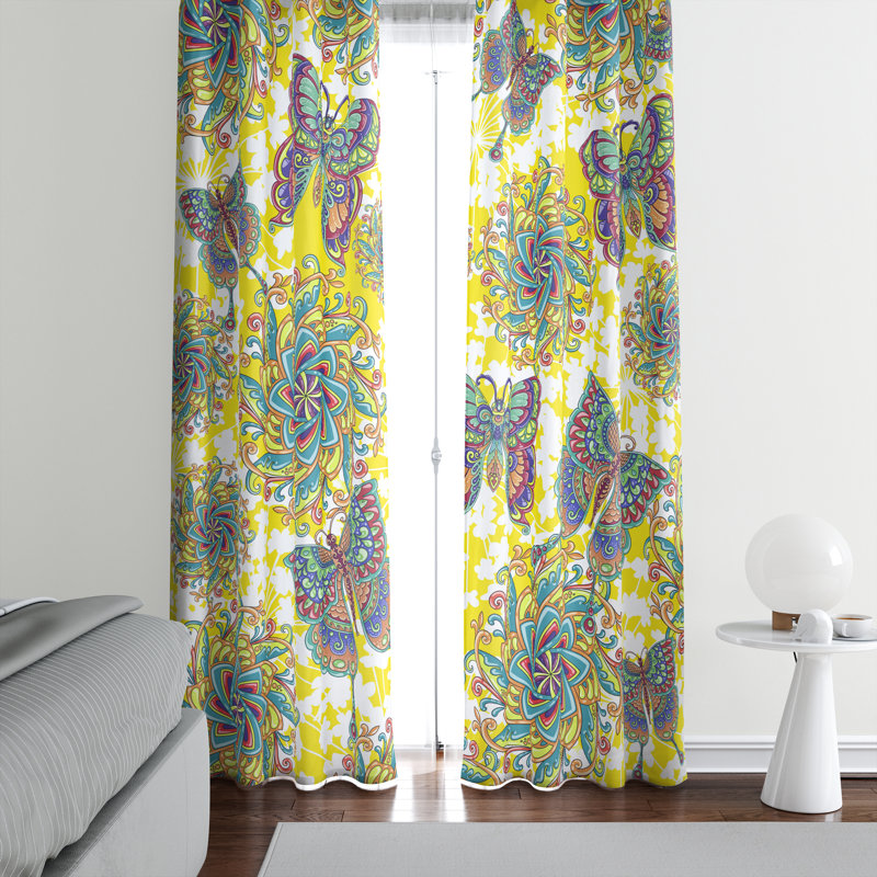 Semi Sheer Curtain Pair, 40" W x 61" L