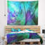 Tapisserie de motif abstrait en fractale vert-28494658