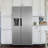 Cosmo 36" 26.3 Cubic Feet Side By Side Refrigerator with Water and Ice Dispenser