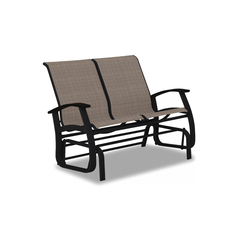 Belle Isle Outdoor Glider, Classic Graphite P30, Textured Snow, Titanium Sunbrella®
