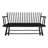 Solid Black Wood Arm Rest Chair In Style With Spindle Back Feature