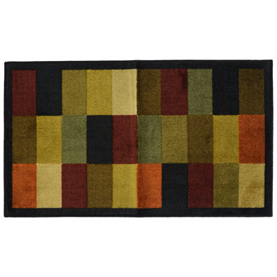 Tapis rouge/beige Rogersen