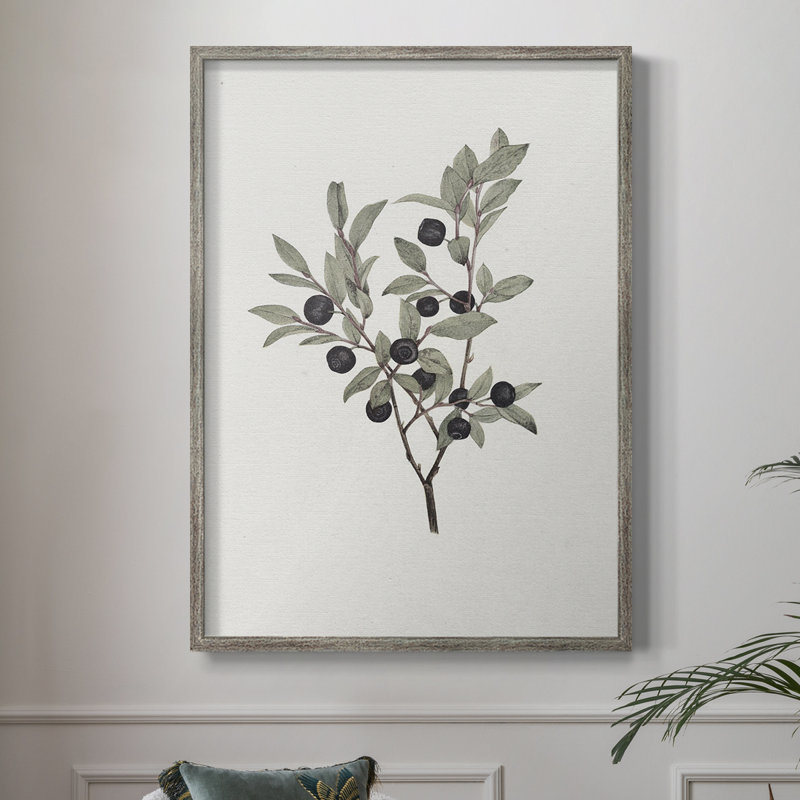 Impression florale vintage encadrée CLXV - bois massif, H 11 po x l 9 po