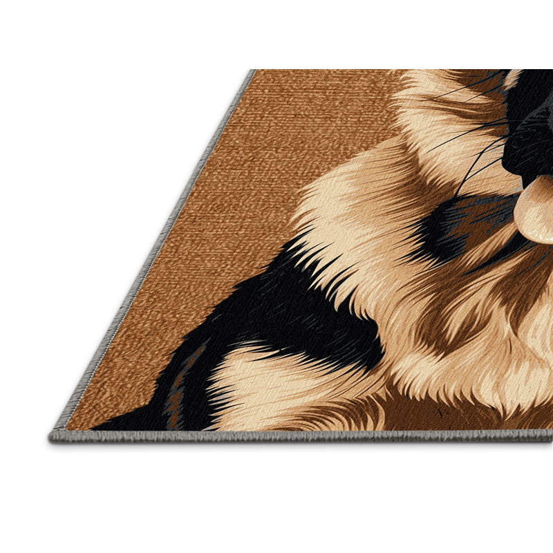  Tapis lavable pour chiens belges Malinois, Rond 5 pi