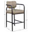 Tabouret de bar en cuir taupe Serava-129631237
