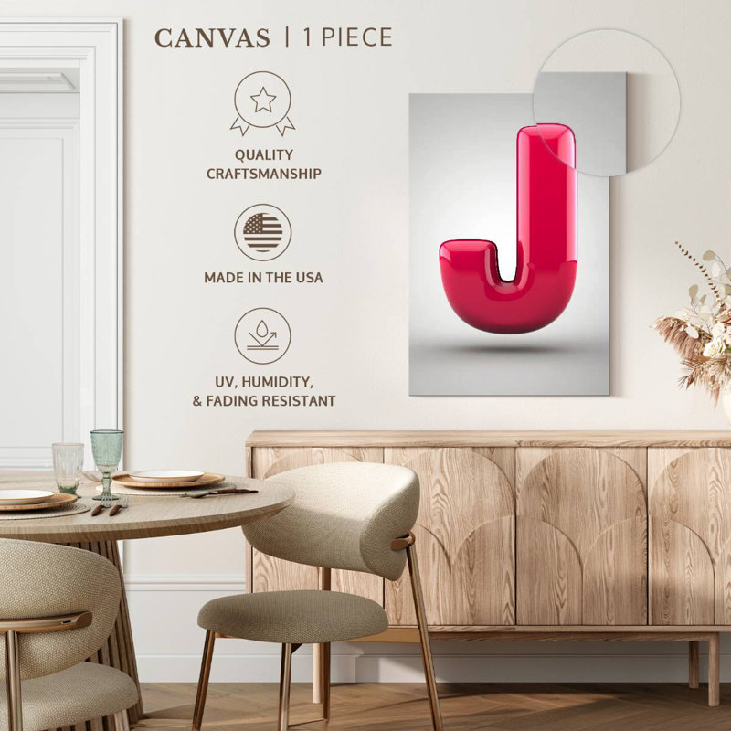 Keiri Glossy Letter J, 30" H x 20" W