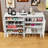 Modern Shoe Cabinet with Fluted Doors, 5 Solid Wood Legs, Adjustable Shelves and Anti-Tipping Design-962719298
