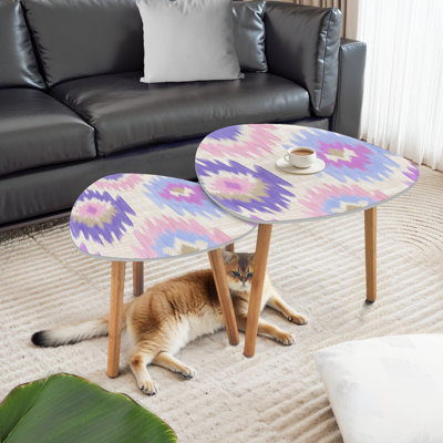 Ensemble de 2 tables gigognes Triangle Nesting