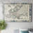 Bordered Map of Europe-Gallery Wrapped Canvas-1247626225