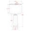 Lampe de table en métal Kiran en résine grise et ivoire / abat-jour crème, H 28,84 po x l 15,81 po x P 15,76 po