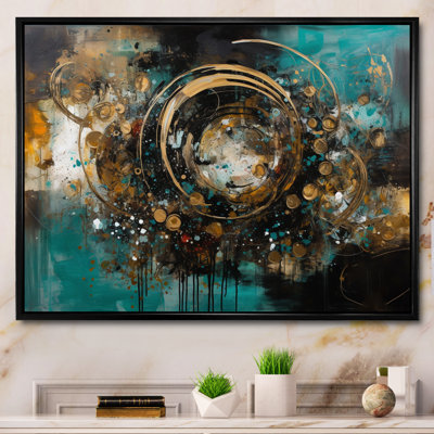 Impression sur toile encadrée «Rebersburg Gold and Green dévoilant l'énergie III»