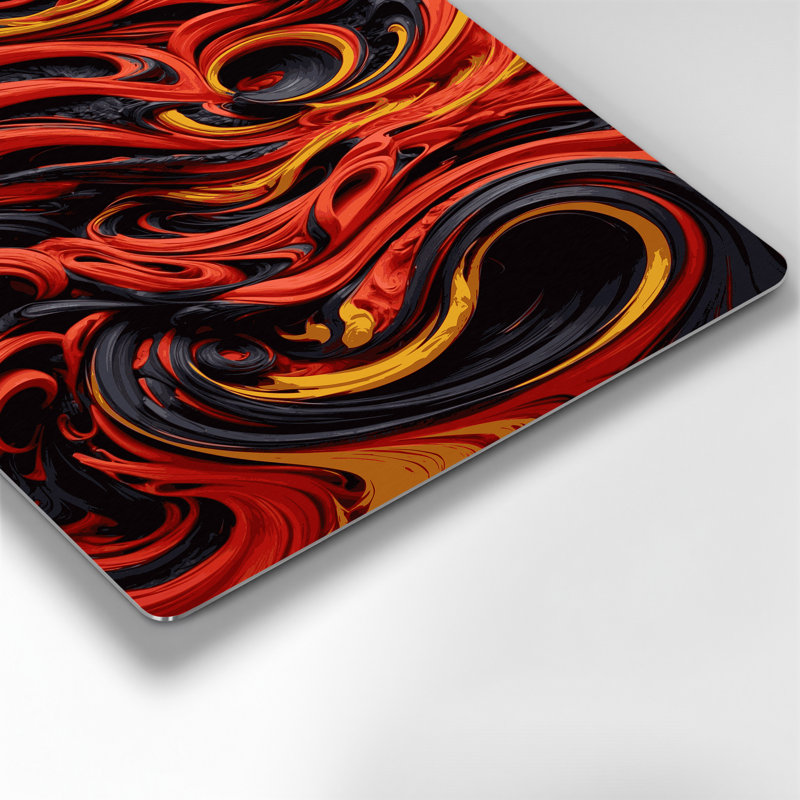 Biomorphic Abstraction 84 Black Metal Wall Art, 11" H x 14" W