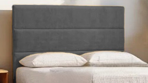 Upholstered Bed with Mattress, Charcoal, Super King (6')