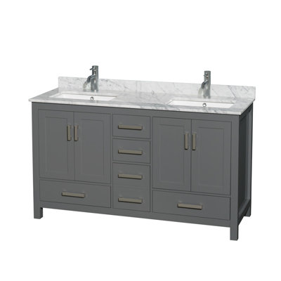 Sheffield 60" Double Bathroom Vanity Set
