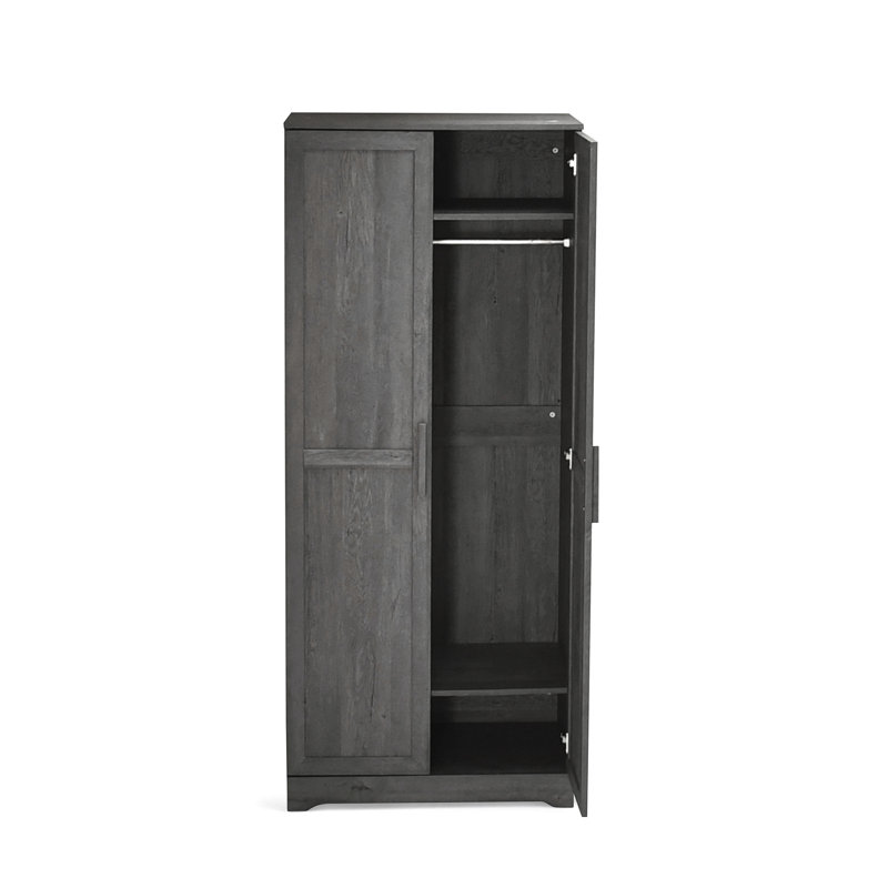 Armoire-penderie 2 portes Delaney, Gris