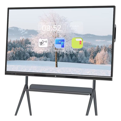 JYXCN 86" Smart Board 4K Pro Touch Interactive Wireless Presentation Screen QR Sharing for Classroom Office