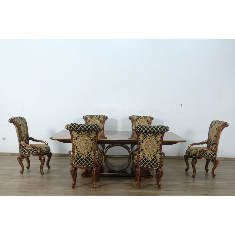 11 - Piece Raffaello Dining Set, Black/Gold