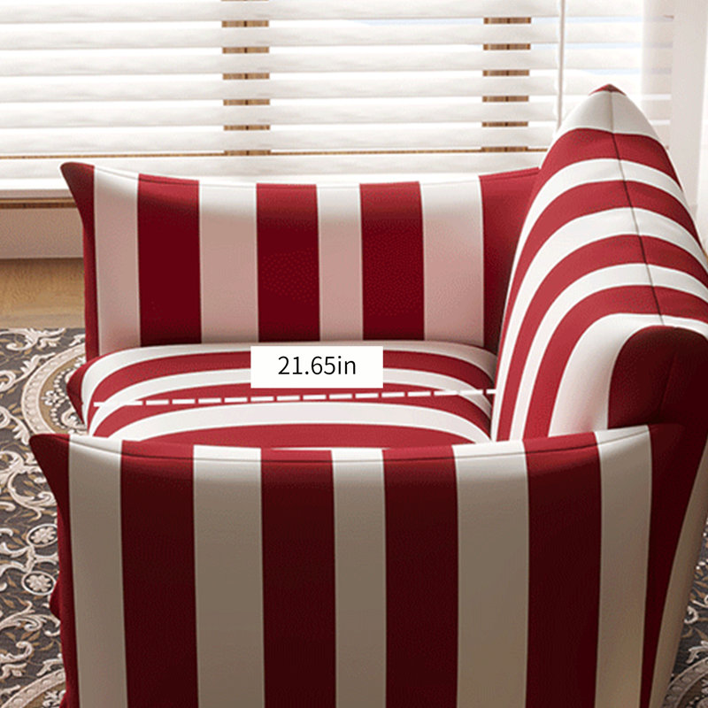 Canapé Simple, L 41,34 po, Mélange de coton rouge, Rouge